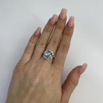 Серебряное кольцо с натуральным топазом 7.046ct, вес изделия 3,79 гр (2129608) 18 размер