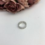 Серебряное кольцо с без камней, вес изделия 3,86 гр (2094579) 17.5 размер