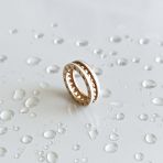Золотое кольцо с емаллю (2093084) 17.5 размер