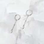 Срібні сережки без каменів (2102519)