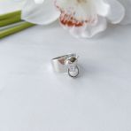 Серебряное кольцо с без камней, вес изделия 6,91 гр (2144915) 18.5 размер