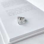 Серебряное кольцо с без камней, вес изделия 6,91 гр (2144915) 18.5 размер