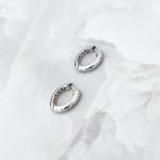 Срібні сережки з фіанітами (2143864)