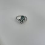 Серебряное кольцо с топазом Лондон Блю 1.837ct, вес изделия 3,11 гр (2127345) 17 размер