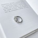 Серебряное кольцо с фианитами, вес изделия 4,92 гр (60001741) 18 размер