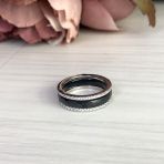Серебряное кольцо с керамикой, вес изделия 4,3 гр (1214503) 16 размер