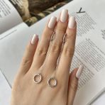 Срібні сережки без каменів (2137115)