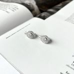 Срібні сережки з фіанітами (2138846)