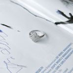 Серебряное кольцо с фианитами, вес изделия 2,65 гр (2151142) 18 размер