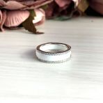 Серебряное кольцо с керамикой, вес изделия 4,98 гр (1214459) 18 размер