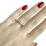 Серебряное кольцо с без камней, вес изделия 5,9 гр (1957295) 18.5 размер