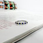 Серебряное кольцо с фианитами, вес изделия 1,77 гр (2137610) 19 размер