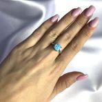 Серебряное кольцо с опалом 1.158ct, вес изделия 2,1 гр (2060291) 18 размер