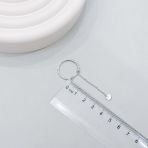 Срібне кільце без каменів, вага виробу 1,5 г (2153559) розмір, що регулюється.