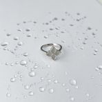 Серебряное кольцо с фианитами, вес изделия 2,55 гр (2142539) 17.5 размер