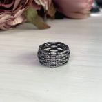 Серебряное кольцо с фианитами, вес изделия 6,69 гр (1918708) 16.5 размер