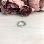Серебряное кольцо с фианитами, вес изделия 3,11 гр (2078777) 17.5 размер