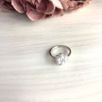 Серебряное кольцо с искусственным жемчугом, вес изделия 2,75 гр (1980385) 18.5 размер