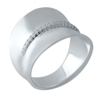 Серебряное кольцо с фианитами, вес изделия 6,88 гр (2031550) 17 размер