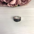Серебряное кольцо с фианитами, вес изделия 4,43 гр (2067344) 19 размер