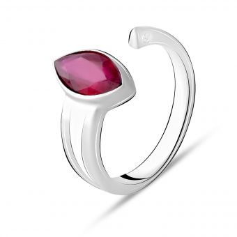Серебряное кольцо с натуральным рубином 2.425ct, вес изделия 3,88 гр (2072812) 18 размер