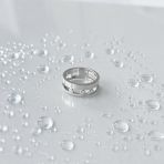 Серебряное кольцо с фианитами, вес изделия 4,29 гр (2151241) 18 размер