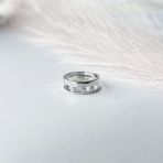 Серебряное кольцо с фианитами, вес изделия 4,29 гр (2151241) 18 размер