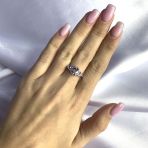 Серебряное кольцо с натуральным аметистом 1.05ct, вес изделия 2,87 гр (2060550) 18 размер