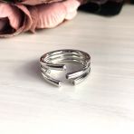 Серебряное кольцо с без камней, вес изделия 7,76 гр (2029465) 17.5 размер