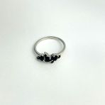 Серебряное кольцо с натуральным сапфиром 1.25ct, вес изделия 1,97 гр (2112679) 17.5 размер
