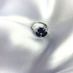 Серебряное кольцо с натуральным сапфиром 4.098ct, вес изделия 3,64 гр (2063063) 18.5 размер