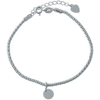 Срібний браслет без каменів, вага виробу 2,41 г (1994160) розмір 1720