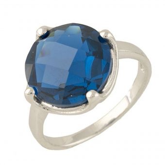 Tiva Silver Ring з нано Лондон Блакитний топаз, вага продукту 3,67 г (0704876) 18 Розмір