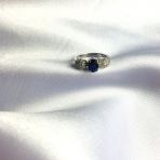 Срібне кільце з сапфіром нано 1.228ct, вага виробу 2,81 г (2059325), розмір 17