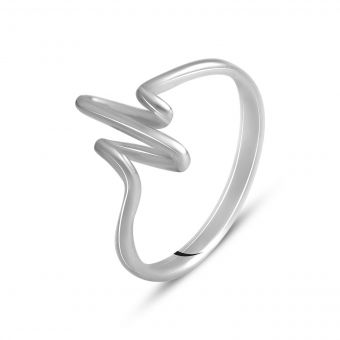 Серебряное кольцо с без камней, вес изделия 1,62 гр (2079026) 18 размер