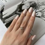 Серебряное кольцо с без камней, вес изделия 1,62 гр (2079026) 18 размер