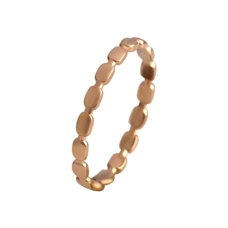 Золотое кольцо без камней (13439801) 17.5 размер