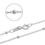 Серебряная цепочка с без камней, вес изделия 1,52 гр (2142751) 400 размер