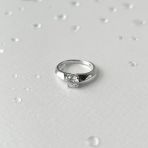 Серебряное кольцо с фианитами, вес изделия 2,82 гр (2138259) 15.5 размер