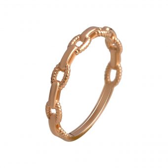 Золотое кольцо без камней (13466401) 16.5 размер