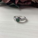 Серебряное кольцо с натуральным изумрудом, вес изделия 2,83 гр (2043430) 17.5 размер