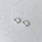 Срібні сережки без каменів (2142348)