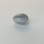Срібне кільце з котячим оком 17.925ct, вага виробу 8,57 гр (2052609) розмір 17.5