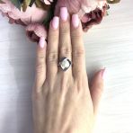 Серебряное кольцо с натуральным жемчугом, вес изделия 3,57 гр (2055402) 17.5 размер