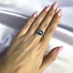 Серебряное кольцо с топазом Лондон Блю 2.875ct, вес изделия 3,35 гр (2062561) 19 размер