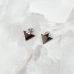Серебряные серьги без камней (2144038)