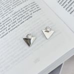 Срібні сережки без каменів (2144038)