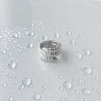 Серебряное кольцо с фианитами, вес изделия 9,99 гр (2151265) 18 размер