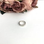 Серебряное кольцо с фианитами, вес изделия 4,73 гр (2085485) 17 размер