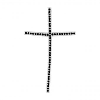 Серебряный крестик с фианитами (2109754)